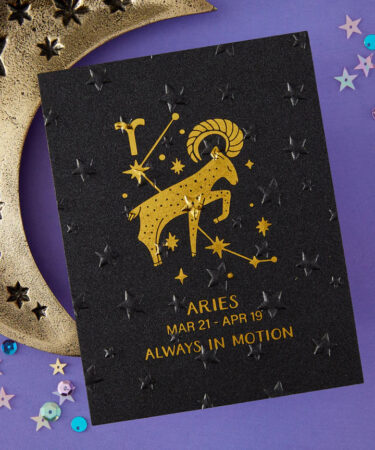 Alternative view of SPELLBINDERS - Collezione Block Print Zodiacs - Aries Registration Press + Foil Plate