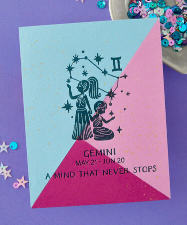 Alternative view of SPELLBINDERS - Collezione Block Print Zodiacs - Gemini Registration Press + Foil Plate
