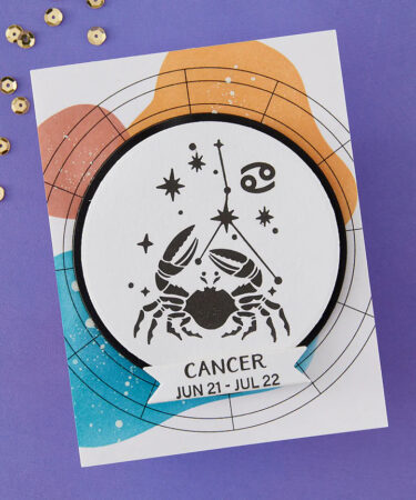 Alternative view of SPELLBINDERS - Collezione Block Print Zodiacs - Cancer Registration Press + Foil Plate
