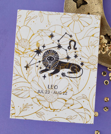 Alternative view of SPELLBINDERS - Collezione Block Print Zodiacs -  Leo Registration Press + Foil Plate