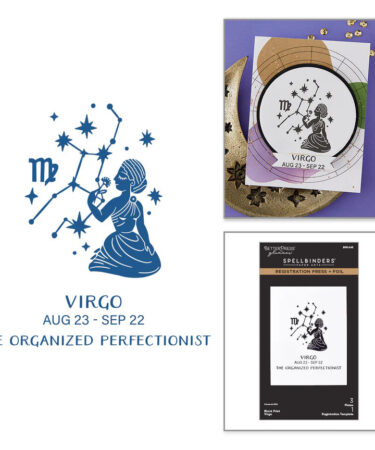 SPELLBINDERS - Collezione Block Print Zodiacs - Virgo Registration Press + Foil Plate