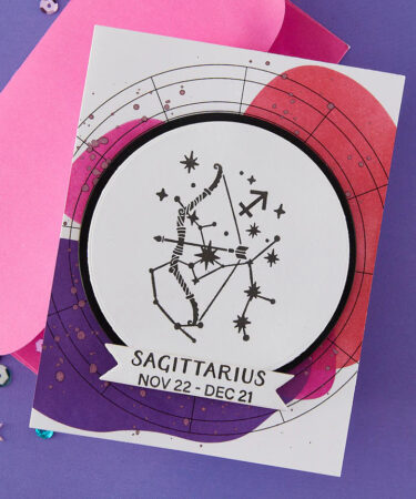 Alternative view of SPELLBINDERS - Collezione Block Print Zodiacs - Sagittarius Registration Press + Foil Plate