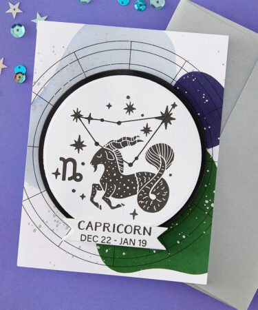 Alternative view of SPELLBINDERS - Collezione Block Print Zodiacs - Capricorn Registration Press + Foil Plate