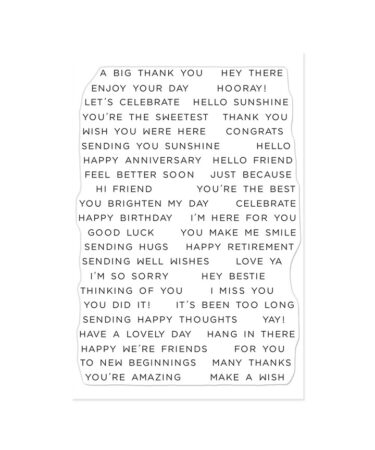 Hero Arts - Collezione Spring Meadow - Everyday Sentiment Strips 2 Clear Stamp Set