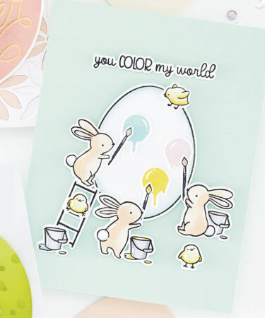 Alternative view of Hero Arts - Collezione Eggstra Special- Color My World Stamp & Cut Set