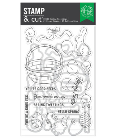 Hero Arts - Collezione Eggstra Special- Spring Tweetings Stamp & Cut Set