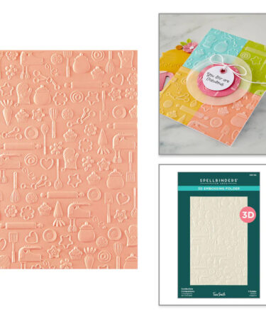 SPELLBINDERS - Collezione Make It & Bake it- Confection Companions 3D Embossing Folder by Tina Smith