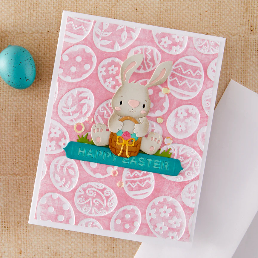 SPELLBINDERS - Collezione Happy Spring by Simon Hurley - Ornate Eggs 3D Embossing Folder - immagine 2