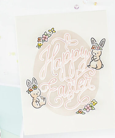 Alternative view of Hero Arts - Collezione Eggstra Special- Happy Easter Letterpress + Foil & Cut