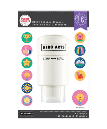 Hero Arts Bookworm Sticker Stamper Starter Pack