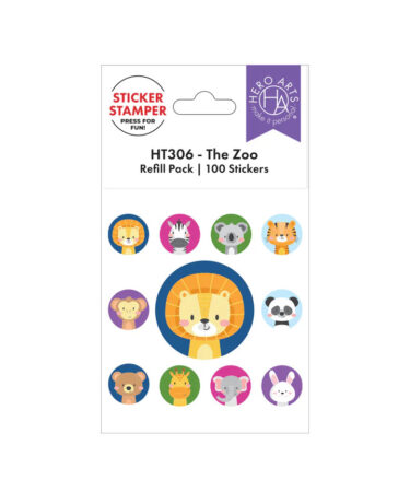 Hero Arts The Zoo Sticker Stamper Refill Pack - 100 Stickers