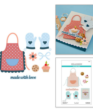 SPELLBINDERS - Collezione Make It & Bake it- Made With Love Etched Dies by Tina Smith