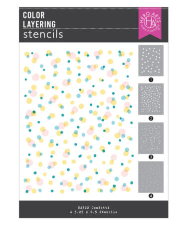 Hero Arts - Collezione Eggstra Special- Confetti Layering Stencil Set