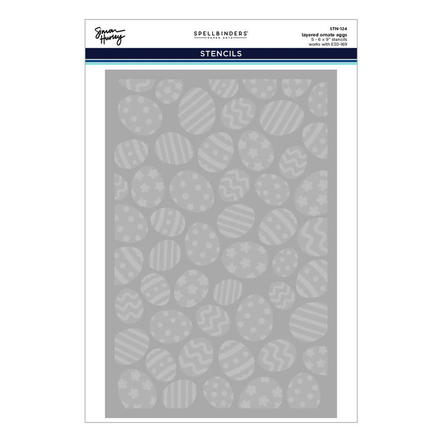 SPELLBINDERS - Collezione Happy Spring by Simon Hurley - Layered Ornate Eggs Stencils