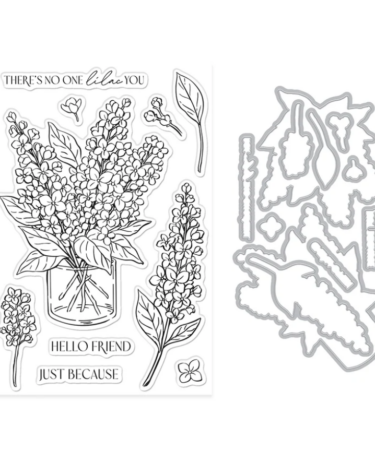 Hero Arts - Collezione Spring Meadow - No One Lilac You Stamp & Cut Set