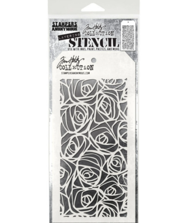 Stampers Anonymous Scribbles Tim Holtz Layering Stencil