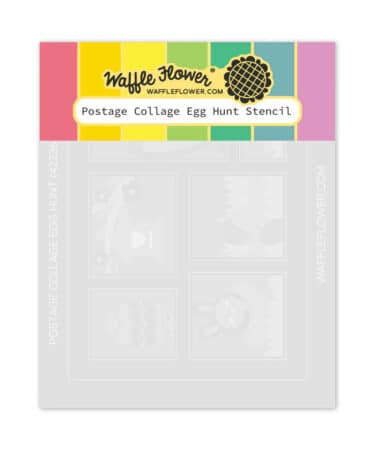 WAFFLE FLOWER - Postage Collage Egg Hunt Stencil