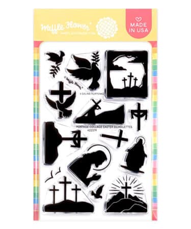 WAFFLE FLOWER - Postage Collage Easter Silhouettes Stamp Set