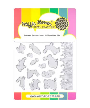WAFFLE FLOWER - Postage Collage Bunny Silhouettes Die