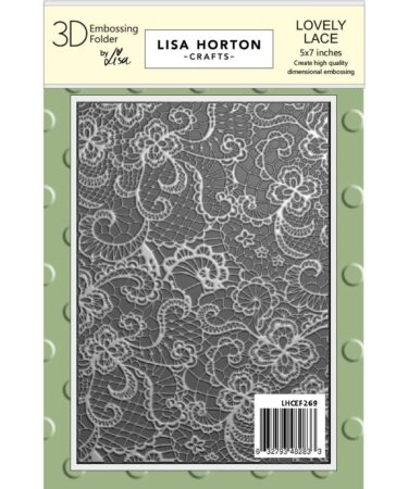 Lisa Horton Crafts 3D Embossing Folder 5"x7" Lovely Lace