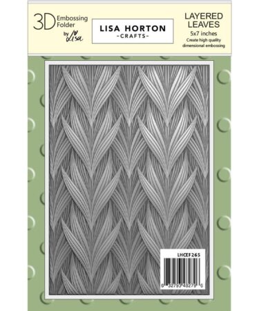 Lisa Horton Crafts 3D Embossing Folder 5"x7" Layered Leaves
