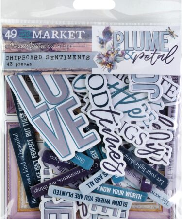 49 and Market - Collezione Plume & Petal - Chipboard Sentiments