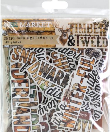 49 and Market - Collezione Timber and Tweed  - Chipboard Set Sentiments
