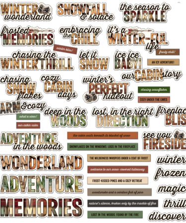 Alternative view of 49 and Market - Collezione Timber and Tweed  - Chipboard Set Sentiments