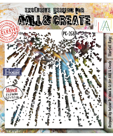 AALL & CREATE- stencil 6x6- Starfall Rays