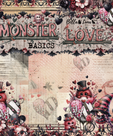 Bellaluna Crafts - Collezione Monster Love - Pad 12x12" BASIC