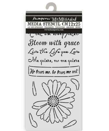 Stamperia - Collezione Daisy Art -Thick stencil cm 12X25 -  He Loves me, He loves me not