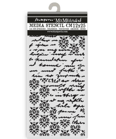 Stamperia - Collezione Secret Diary Thick stencil cm 12X25 -seal and writings