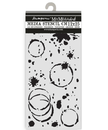Stamperia - Collezione Secret Diary Thick stencil cm 12X25 - ink splatter