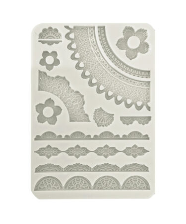 Stamperia - Collezione Secret Diary Silicon mould A5 - Create Happiness Secret Diary lace borders