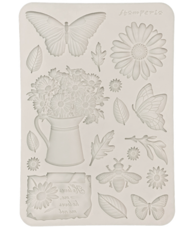 Stamperia - Collezione Daisy Art  - Silicon mould A5 -  daisy and butterfly
