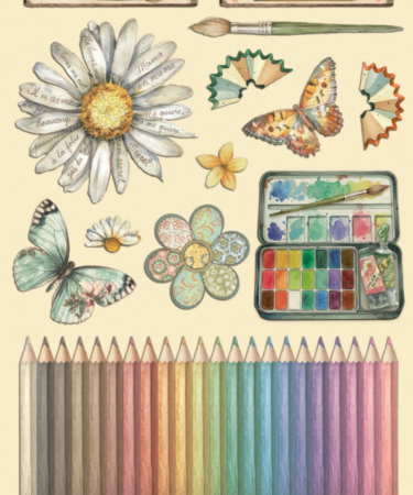 Stamperia - Collezione Daisy Art -Colored Wooden shape A5