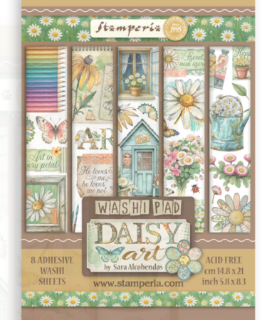 Stamperia -Collezione Daisy Art - Washi pad 8 sheets A5