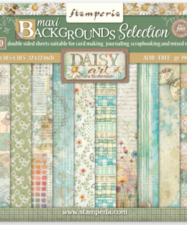 Stamperia - Collezione Daisy Art -Scrapbooking Pad 10 sheets cm 30,5x30,5 (12"x12") Background selection