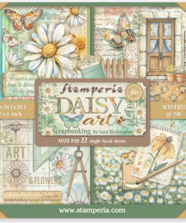 SStamperia - Collezione Daisy Art -crapbooking Pad 22 sheets cm 20,3X20,3 (8"X8") Single Face