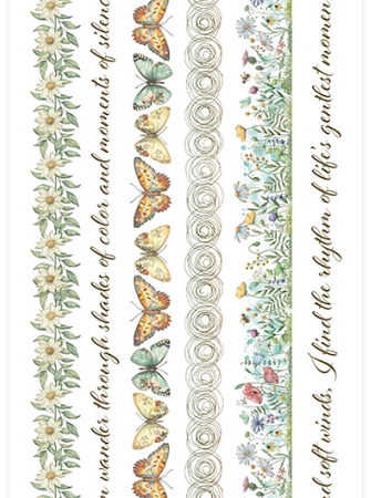 Stamperia - Collezione Daisy Art -Rub-on cm 10,16x21,6 - Stripes