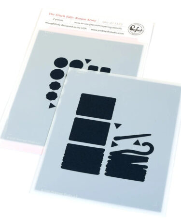 Pinkfresh Studio Homespun with Heart Stencil The Stitch Edit Notion Story