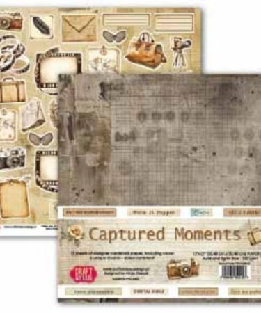 Craft & You Design Captured Moments 12x12 Inch Paper Set 250gsm (12sheets)
