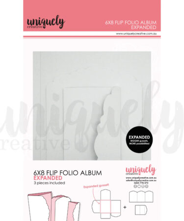 Uniquely Creative -6" x 8" Flip Folio Album - White - Expanded