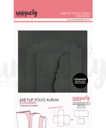 Uniquely Creative -6" x 8" Flip Folio Album - Black - Expanded