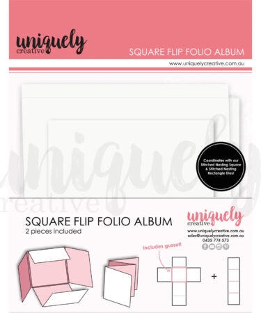 Uniquely Creative -Square Flip Folio Album - White