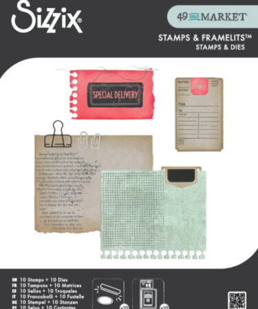 Sizzix Clear Stamps w/Framelists Die by 49 & Market Creative Combos (10+10pcs)