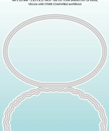 Studio Light Torn Edge Cutting Die Folded Card Oval