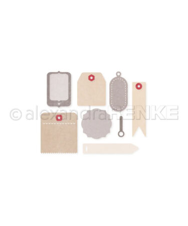 ALEXANDRA RENKE - fustelle Stanze 'Etikettenset 1'