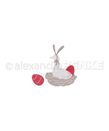 ALEXANDRA RENKE - fustelle  'Gans im Osterfieber'