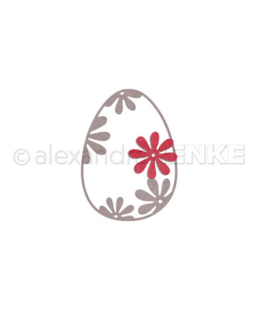 ALEXANDRA RENKE - fustelle  'Osterei mit Margeriten groß'